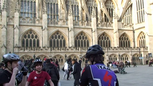 Passing Bath Abbey on our way to the (closed) Roman Baths